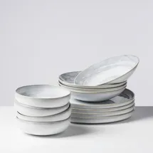 gipfelstück Tafelservice 12-tlg. grau/grün