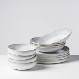 gipfelstück Tafelservice 12-tlg. grau/grün