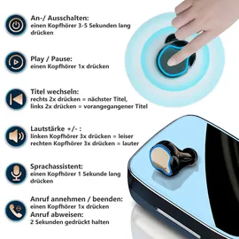 UC-Express® Bluetooth Kopfhörer für Samsung Galaxy S25 S24 S23 S22 S21 In-Ear Sport Ohrhörer