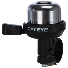 Cat Eye Cateye PB-1000 Wind-Bell Fahrradklingel, Silber/Schwarz, One Size