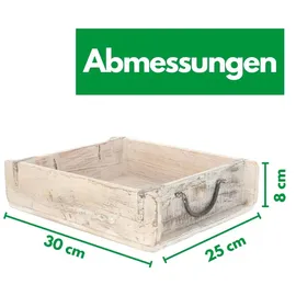 Novaliv Aufbewahrungsbox 30 x 25 x 8 cm 3-tlg. weiß