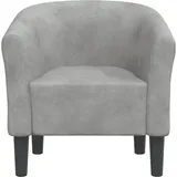 vidaXL Clubsessel gepolstert Samt 70 x 68 x 56 cm Hellgrau