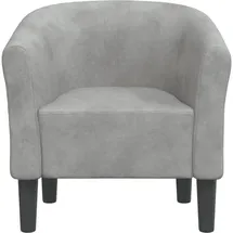 vidaXL Clubsessel gepolstert Samt 70 x 68 x 56 cm Hellgrau