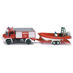 Unimog Feuerwehr mit Boot Frankreich