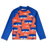 Toby Tiger Bade-Shirt mit Wal und Wellen Print orange 104