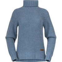 Bergans Damen Nordmarka Merino High Neck Pullover (Größe M, blau)