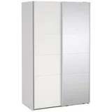 ebuy24 Kleiderschrank Catania Schiebetürenschrank 2 Türen 120x200cm weiß weiß