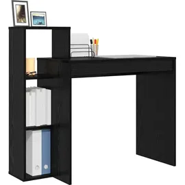 vidaXL Schreibtisch mit Regal Schwarz Eichen-Optik 100 x 40 x 90 cm