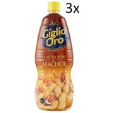 3x Carapelli Giglio Oro Olio Semi di Arachide Erdnussöl Speiseöl Frittieröl 1Lt