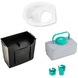 TROBOLO DIY Set 6,5 L Feststoffbehälter Trenntoiletten-Bausatz weiß