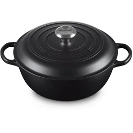 Le Creuset Signature Bräter 26 cm rund schwarz