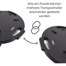 GarPet Transportroller Rollbrett Transportrollen Rollbrett Werkstatt Pflanzen Rollbretter Transport Möbelrollen flach Pflanzenroller rund Transporthilfe