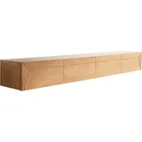 DeLife Lowboard Kayu 220 cm Akazie Natur 4 Türen schwebend
