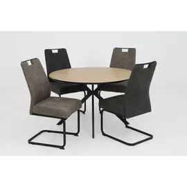 HELA Tische Kindu Ø 120 cm Artisan Eiche/schwarz