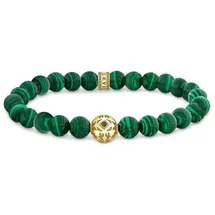 Thomas Sabo Beads-Armband Aus Grünen Steinen in gold, schwarz, grün | Gr.: 19 cm