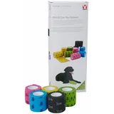 10 Rollen - 5 cm x 4,5 m Kruuse Fun-Flex Pet Bandage - farblich sortiert