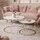 lookway Couchtisch CIRI Glass 2in1 CHROME gold