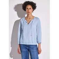 STREET ONE Damen A345640 Gestreifte Bluse, Smoked Blue, 40