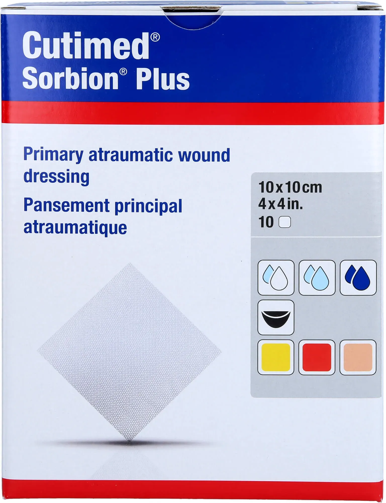 Cutimed Sorbion Plus Wundauflage 10x10 cm 10 ST