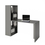 Phoenix Raumteiler-Regal »Fortuna«, BxHxL: 58 x 146,6 x 34 cm, inkl. Schreibtischanbau - grau