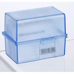 HAN A8 Karteikasten DIN A8 300 Karteikarten blau-transparent