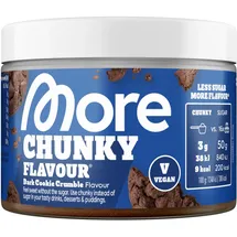 MORE Nutrition MORE Chunky Dark Cookie Crumble, 170 g, vegan, Geschmackspulver zum Süßen, ohne viel Zucker und Kalorien, mit Inulin und Laktase (Design kann variieren)