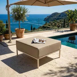 Oviala Modulares niedriges Gartenmöbel 4 Plätze Beige