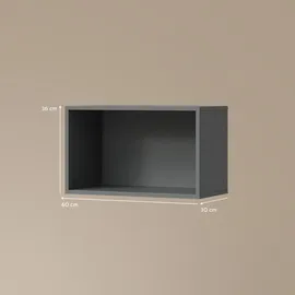 livinity® Wandregal 60 x 36 x 30 cm Anthrazit