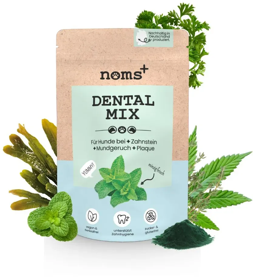 noms+ Dentalmix für Hunde zur Zahnpflege und frischen Atem Pulver 150 g