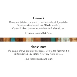 MASSIVMOEBEL24.DE Esstisch Altholz 100x80x76 mehrfarbig lackiert FABLE #25