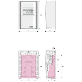 ABUS Schlüsseltresor 787 LED H119xB82xT42mm m.LED Zahlenschl.ABUS