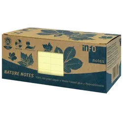 Print Inform Haftnotizen 5654-11BOX, Recycling, 75x75mm, gelb, Quadratisch 4044355772416 Print Inform 12 Block