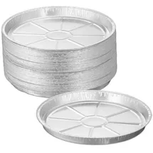 Relaxdays Aluschalen rund 27,5 cm 2,5 cm Silber