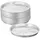 Relaxdays Aluschalen rund 27,5 cm 2,5 cm Silber