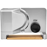 ritter varido 5 Elektrischer Allesschneider & Brotschneidemaschine aus Metall mit ECO-Motor, Made in Germany, Silbermetallic