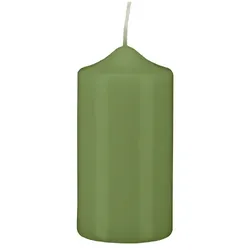 Kopschitz Kerzen Stumpen Kerzen Grün 8 x Ø 4 cm, 12 Stück getauchte Stumpenkerzen mit Spitzkopf in RAL Qualität