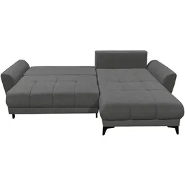 ed exciting design BERN Ecksofa mit Schlaffunktion in Anthrazit - Moderne Eckcouch in L-Form 281x189 cm, Liegefunktion, Schlafen auf Sitzhöhe, Rücken echt, Wohnzimmer, Sofas Couches, Wohnlandschaften, Ecksofas