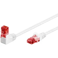Goobay CAT 6 Patchkabel 1x 90° gewinkelt, U/UTP, Weiß,