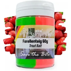 Forellenteig Special Edition Erdbeere rot/grün 60 g Trout Bait Zite Fishing EINHEITSGRÖSSE