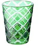 Edzard 6er Set Kristallgläser Dio, grün, handgeschliffenes Glas, Höhe 10 cm