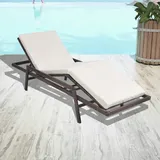 vidaXL Sonnenliege 196 x 71 x 39 cm braun/cremeweiß