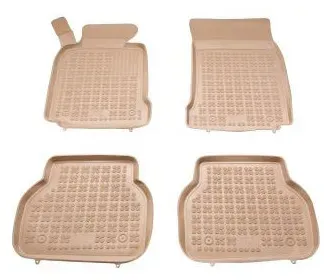 Gummifußmatten für BMW 5er-Serie E39 (1996–2003) – Wannenform, beige