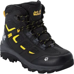 Wanderschuh JACK WOLFSKIN "VOJO TEXAPORE MID K", Gr. 27, schwarz, burl, Textil, Synthetik, sportlich, Schuhe, wasserdicht