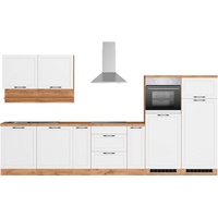Kochstation Küche »KS-Lana«, 360 cm breit, wahlweise mit oder ohne E-Geräte, weiß