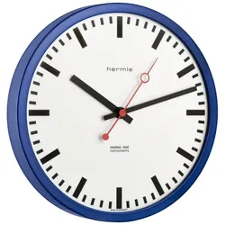 Hermle -Grand Central Wanduhr Blau Quarz 30cm- 30471-Q72100