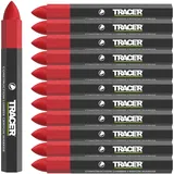TRACER Bauholzkreide Markierstifte 12 St. Rot