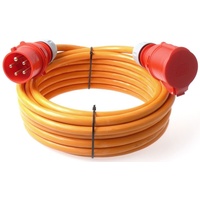 maxgo® CEE Starkstromkabel H07BQ-F PUR 5G6 32A PCE Phasenwender 50m Elektro-Kabel, (5000 cm)