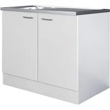 Flex-Well Unterschrank Komplettspüle 100 x 60 cm Weiß