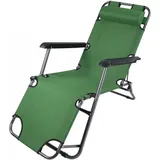 Trade Shop - Liegestuhl Grün Relaxliege Strandliege Gartenliege Klappbar 285009 -
