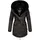 Navahoo Damen Wintermantel Winterparka Gefüttert mit 2 Kunstpelz-Kapuzen Sweety Deluxe